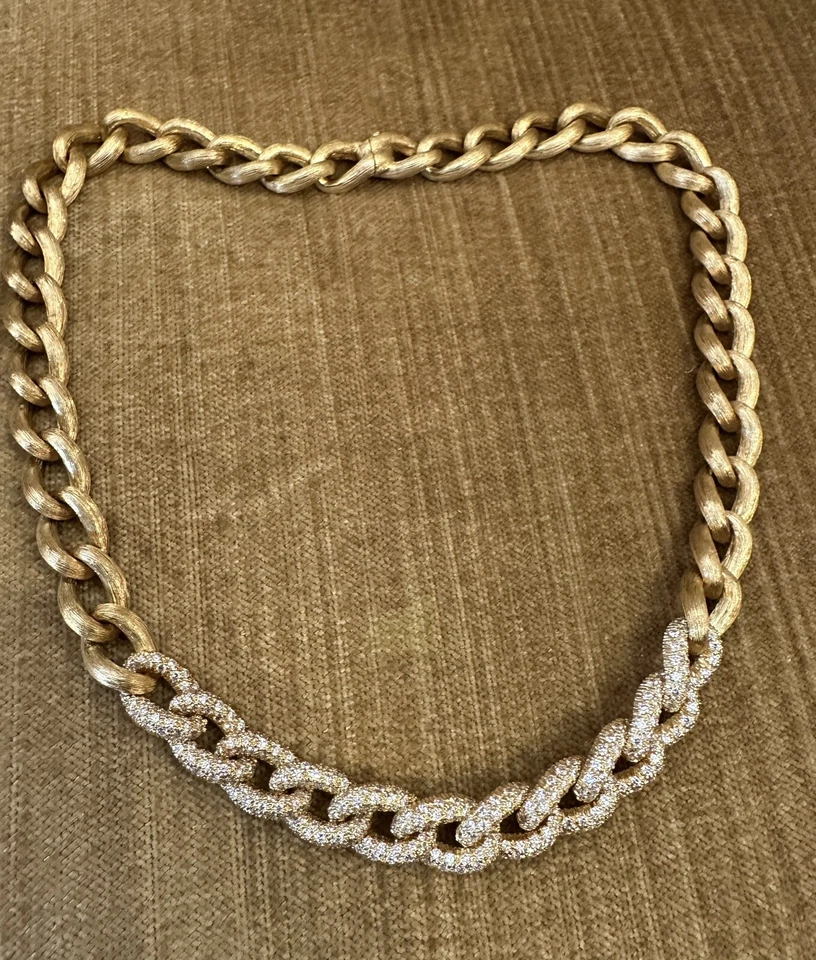 Collar de eslabones Sabi de diamantes Henry Dunay en oro amarillo de 18 k - HM2480S