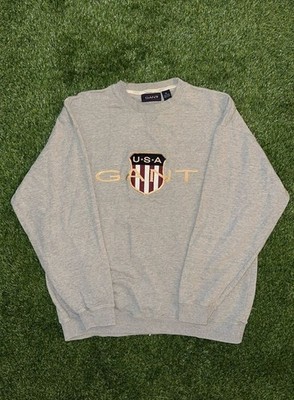 Vintage Gant USA Shield Logo Graphic Crewneck Sweatshirt