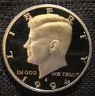 1994-S KENNEDY SILVER PROOF HALF DOLLAR CHOICE GEM D-CAM PROOF