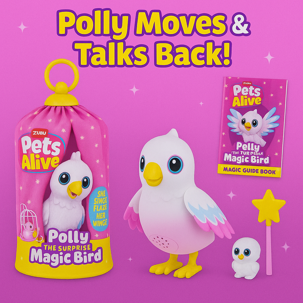 Pets Alive Polly the Magic Bird Interactive Robotic Toy by ZURU | eBay