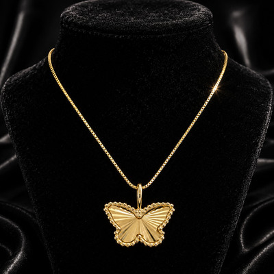Anhänger 9 kt Gelbgold Schmetterling 375 gepunzt British Made Brandneu