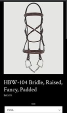 NEW Hadfields Raised Padded Hunter Bridle - F...