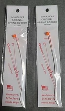 2 Schooley Original Spring Bobber  Made In USA, Ice Fishing FREE Shipping 
