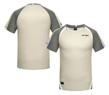 YONEX 26S/S Men's Badminton T-Shirts Sports Training Top Tee Beige NWT 261TS031M