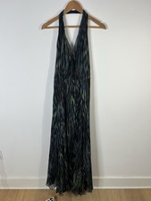 Halston Heritage Dress Women’s 8xblsck Multicolor Silk Aline Party Halter