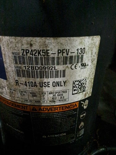 Emerson Copeland / ZP42K5E-PFV-130 / V 208-230 / PH 1 / Compressor R410A