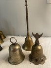 5 Vintage Brass Bells Mixed Lot