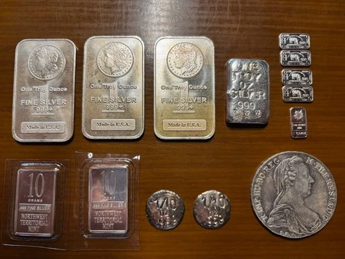 6+ OZs of Silver Classics: Bars & 1-RD, and Fractional Grams of .999 Fine Silver