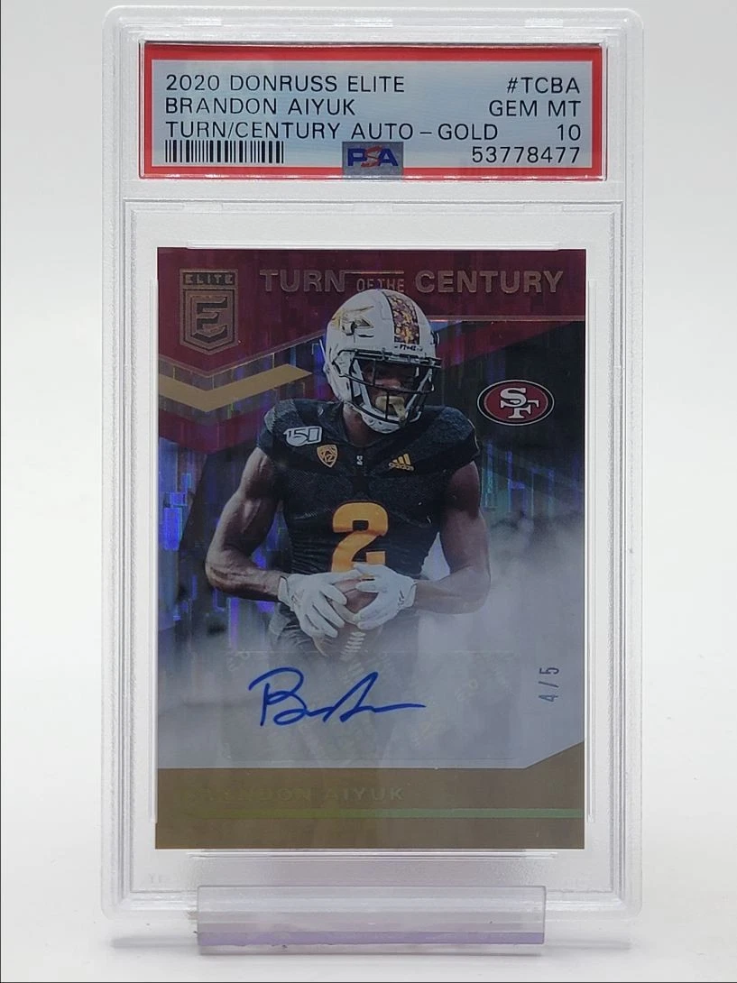 Brandon Aiyuk Panini Donruss Elite Turn of the Century Autographs #TCBA Gold