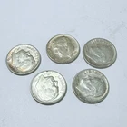 ROOSEVELT SILVER DIMES LOT OF 5 90% SILVER CIRCULATED COINS FREE SHIPPING #9039