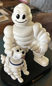 Michelin Man Bibendum with Dog Collectible Figure Statue Advertising Display Ret