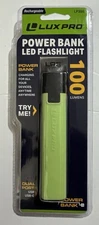 Lux PRO LP398 USB Rechargeable 100 Lumen Flashlight & Power Bank NIB #449
