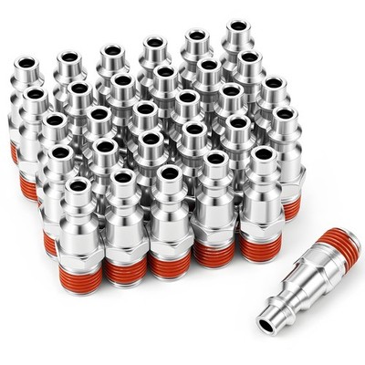 30 Pcs 1/4 Male NPT Industrial Plugs Kit, Quick Connect Air Line Hose Fitting...