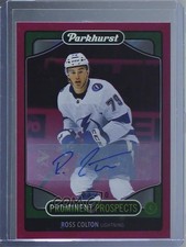 2021-22 Parkhurst Prominent Prospects Red Autos 3/10 Ross Colton #PP10 Auto q2x