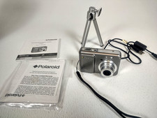 Polaroid i1035 10.0 MP Digital Camera w/ 3.0" LCD Silver - Working Minus Flash