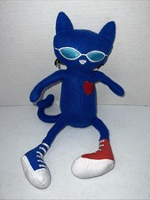 Pete the Cat Gets Groovy 14" Plush stuffed Animal toy 2010 Merrymakers Blue