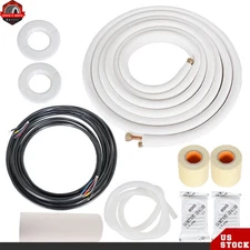 25ft 1/4"-1/2" Mini Split AC Installation Kit Complete Professional-Grade Copper