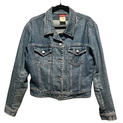 Esprit Vintage Medium Wash Blue Denim Jacket Size L