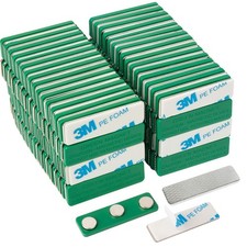 Magreen Magnets 120 Pack Strong Magnetic Name Badge Holders with Steel Back P...