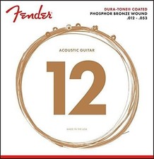 Fender 860L Phosphor Bronze Dura-Tone Coated Light Acoustic Guitar Strings 12-53