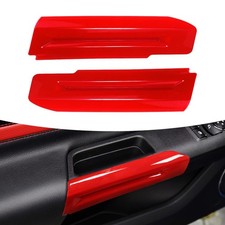 Red Interior Door Handle Cover Trim Door Bowl Stickers Interior Decoration wi...