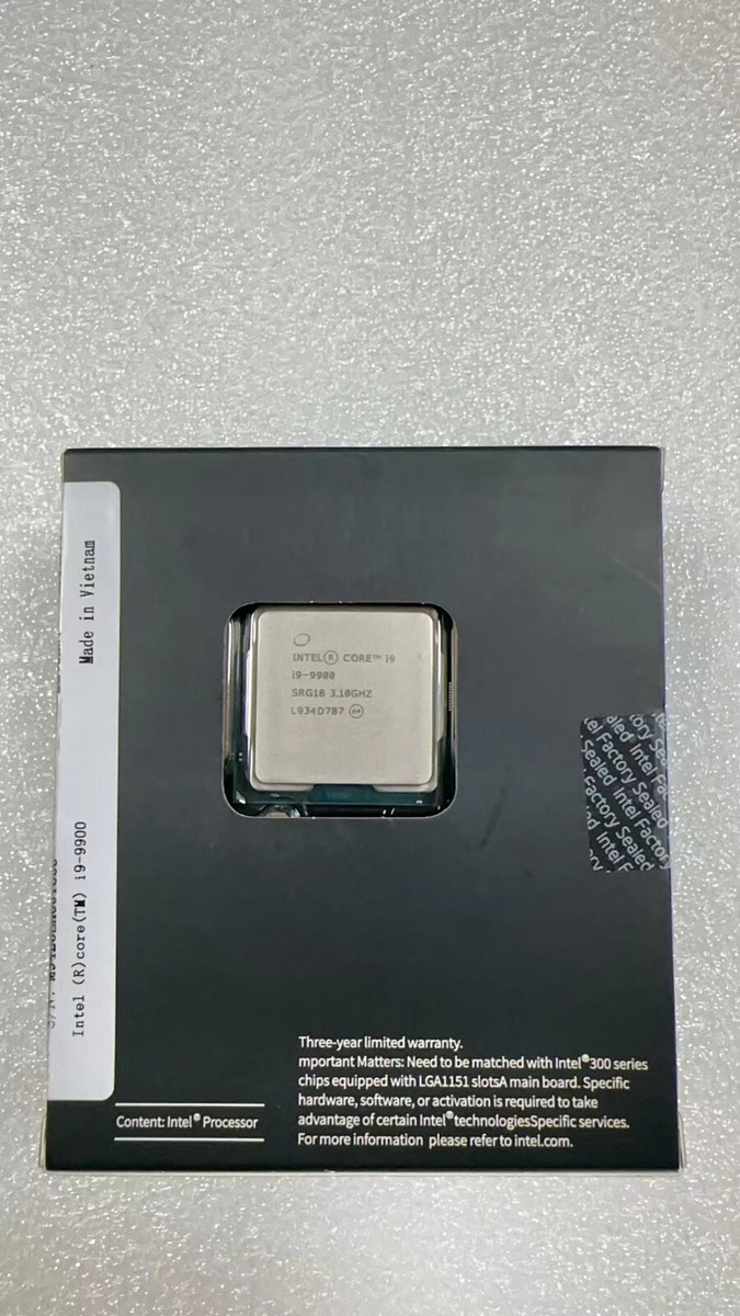 Intel Core i9-9900 Processor (5.0 GHz, Octa-Core, LGA Intel Core i9-9900 Processor (5.0 GHz, Octa-Core, LGA
