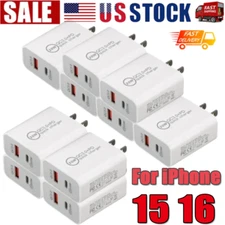 IPhone 16 15 13 12 11  20W Fast Charger Block USB Type C Wall Power Adapter Lot