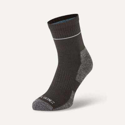 SealSkinz Morston Solo QuickDry knöchellange Socken - schwarz/grau