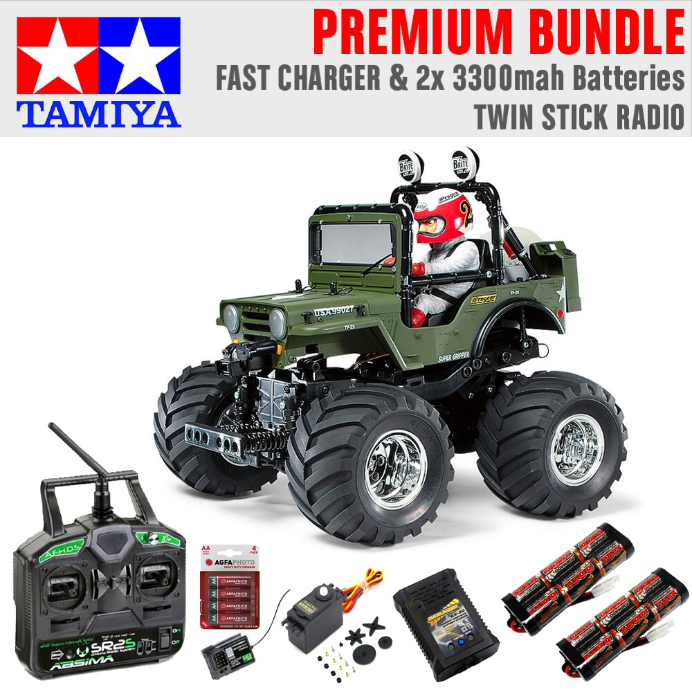 TAMIYA RC 58242 Wild Willy 2 WR-02 1:10 Premium Stick Bundle | eBay UK