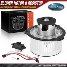 Front HVAC Blower Motor & Resistor Kit for Chevy Trailblazer Buick Rainier GMC