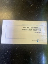 Hewlett-Packard HP 500MHZ Universal Frequency Counter 5328A/H42 Manual 1978