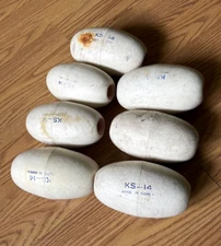 Vintage Nautical Fishing Net Floats – Set 6 Authentic Maritime Décor - Free Ship