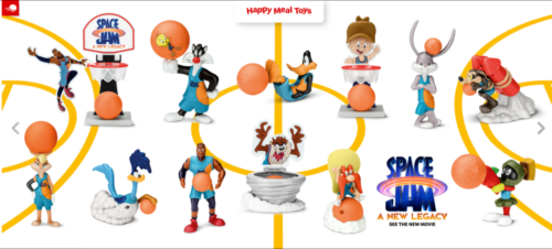 2021 McDONALD'S Space Jam New Legacy Lebron Warner Bros HAPPY MEAL TOYS Or Set - Afbeelding 1 van 14