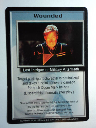 1998 BABYLON 5 CCG - DELUXE EDITION - RARE CARD - WOUNDED - Picture 1 of 2