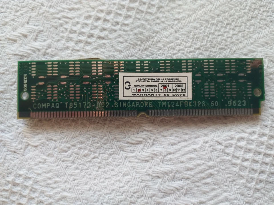 MEMORIA RAM COMPAQ EDO-RAM 4MB - Immagine 2 di 2