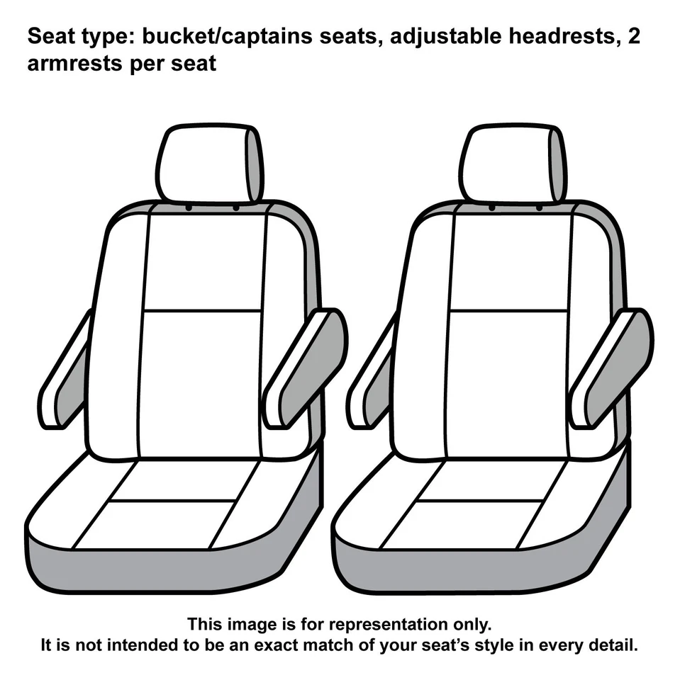 Covercraft Polycotton Seat Covers 2nd Row for 2022-2023 Chrysler Pacifica Foto 3 de 3