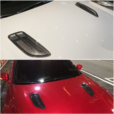 For KIA Stinger 2018-2023 Dry Carbon Fiber Hood Vents Add-On Insert Cover Trim