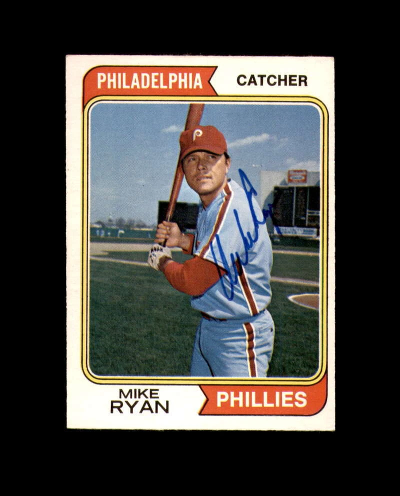 Mike Ryan Signed Rare 1974 Topps O-Pee-Chee Philadelphia Phillies Autograph