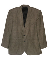 Circle S Texas Western Jacket Blazer Size 44 Men's Long Sleeve Lined Cowboy