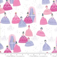 Once Upon A Time Princesses Purple Pink Dress by Moda fabrics ~By The Yard