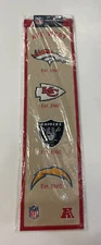 AFC West Division NFL Football Winning Streak Embroidered Heritage Banner