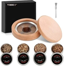 Cocktail Smoker Kit Chimney Drink Smoker and Wood Chips with Cleaning Brush