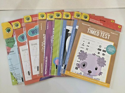 Teaching Tree, 9 Books, Map, Cursive, Math, Sight Words &, K-4, 38 Worksheets ea