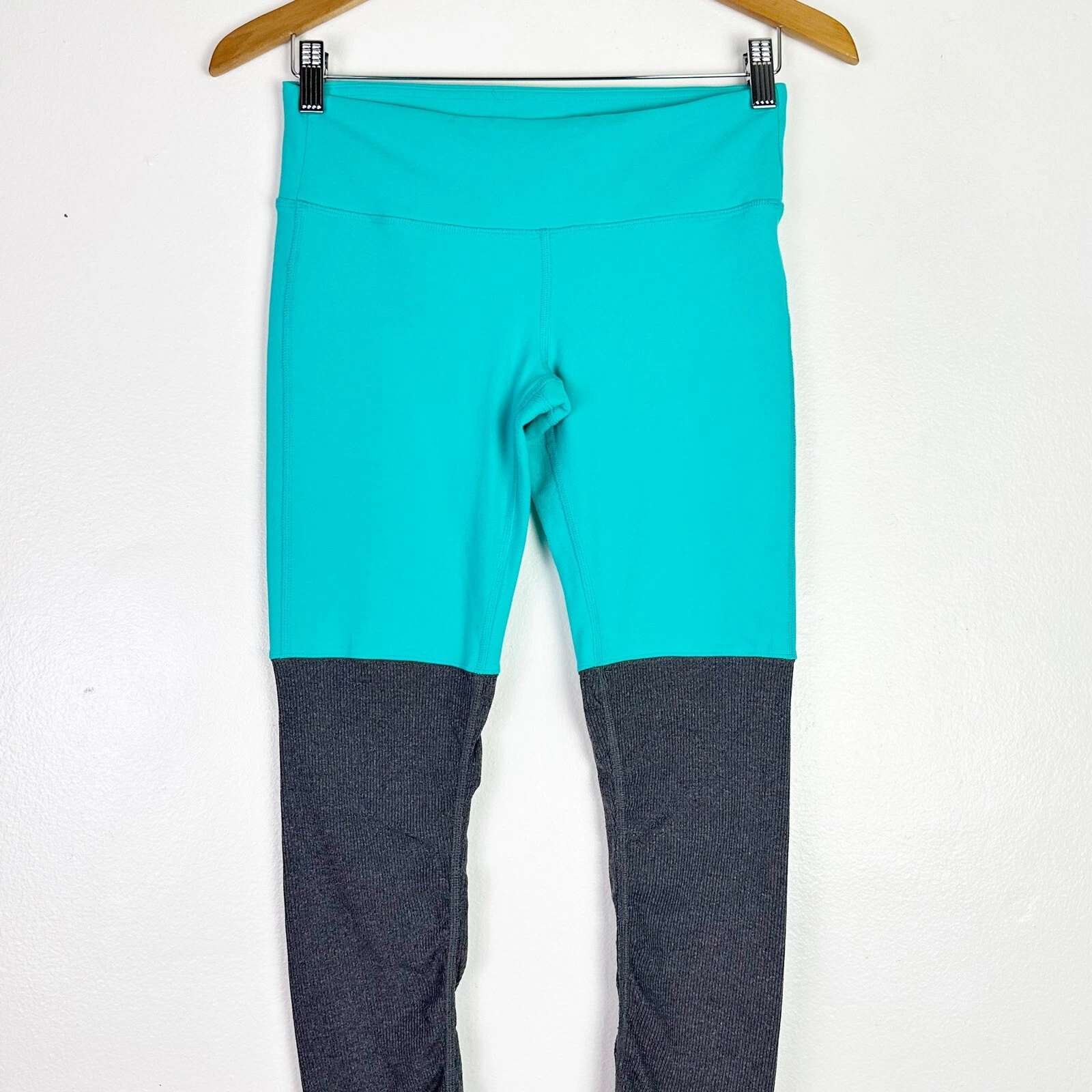 alo-yoga ribbed goddess aqua turquoise leggings