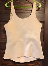 Women's Vintage PRIMA VALENTINA Shapewear Top Beige Hook Back Tank Size 2X