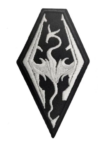Skyrim Game Series Logo 3.5 Inches Tall Embroidered Iron On Patch