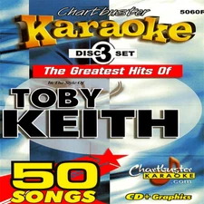 Karaoke CD+G Chartbuster Toby Keith Greattest Hits in Case With Song List 5060