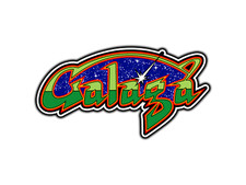 Galaga Arcade Logo Retro Gaming Sticker Waterproof Vinyl Decal Die-Cut Laptop