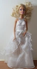 Mattel Barbie Doll 1990s Wearing White and Silver Dress