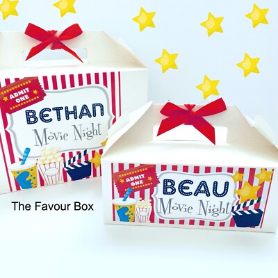 Personalised Gift Box Party Bag Movie Night Cinema Theme Ebay